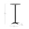 Flash Furniture 23.5 in L, 23.5 in W, 43.5 in H, Aluminum, Plastic, Stainless Steel Top, Black TLH-059B-BK-GG - alternate 5